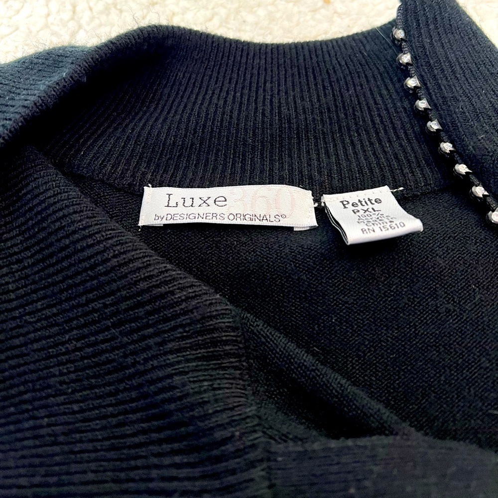 Designer's Originals Luxe 3/4 Sleeve Mock Neck Sweater Size Petite PXL - Picture 8 of 9